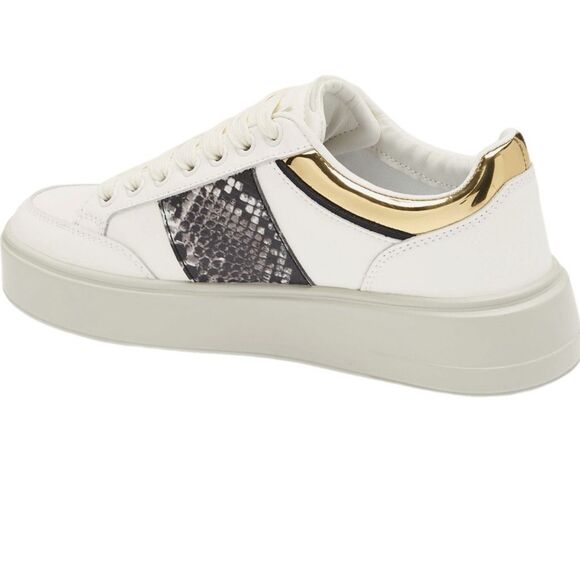 NWT Roberto Cavalli “Cavalli Class” logo hardware white low top sneaker  Size 38 - Picture 2 of 16